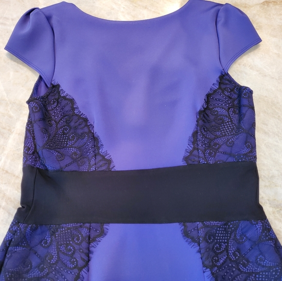 Temira Collection Purple Scuba Dress Size L - Picture 8 of 9